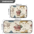 thumbnail image 3 of 2-Piece Kitchen Rugs Set Non-Slip Mats Carpet Floor for Kitchen, Bathroom (19.7"x27.6" & 19.7"x47.2") Retro Santa Claus and Reindeer, 3 of 7