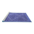 thumbnail image 2 of Ahgly Company Machine Washable Indoor Square Southwestern Blue Country Area Rugs, 5' Square, 2 of 4