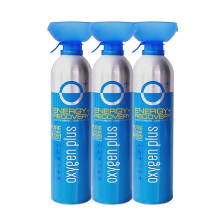 Oxygen Plus – O+ Biggi 3 Pack | Portable Oxygen Can | 99.5% Pure O2 | 50+ Uses per 11 Liter Canister