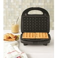 Mainstays Black 2 in 1 Waffle and Sandwich Maker, Nonstick, Removable