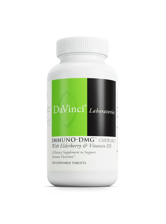Immuno-DMG Chewable with Elderberry & Vitamin D3, 120 Chewable Tablets, DaVinci Laboratories of Vermont