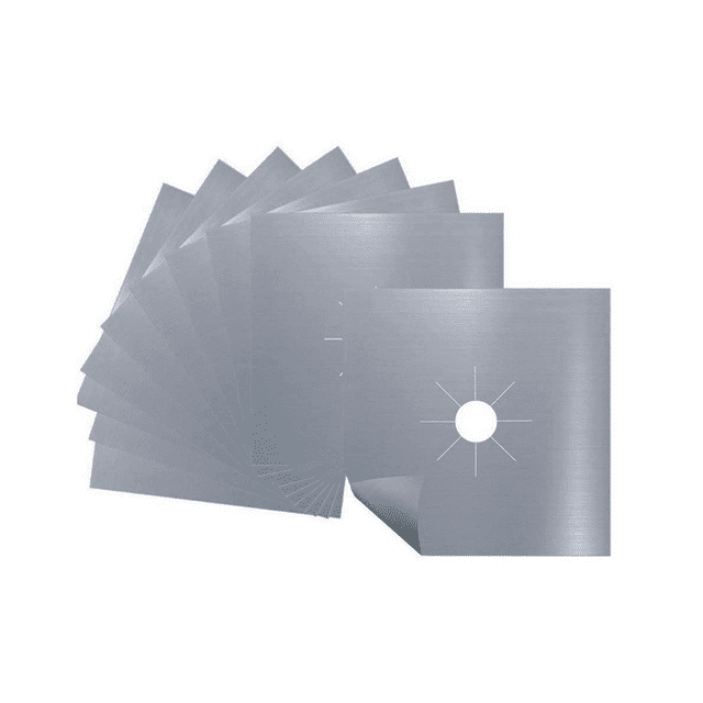 15PCS Gas Stove Protectors Cooker Cover Liner Clean Mat Pad Gas Stove Stovetop Protector,Silver