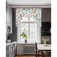 thumbnail image 3 of Boho Flower Swag Valances for Windows, Small Curtains Drapes, Spring Watercolor Paisley Floral Leaf Plant Kitchen Window Curtains Over Sink Window Treatment Valance for Bedroom/Bathroom 56"x36", 3 of 5