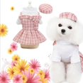 thumbnail image 1 of 1Pc Cute Pink Plaid Princess Dog Dresses for Small and Medium Dogs, 1 of 6