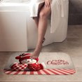 thumbnail image 4 of 1pc Snowman with Christmas Heart Absorbent Non-Slip Bathroom Thickened Flannel Rug Decor,Soft,Quick Drying,Suitable For Indoor/outdoor Use,Bathrooms,Bedrooms,Kitchens,Terrace,Laundry Rooms,16"x24", 4 of 9