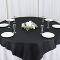 thumbnail image 2 of Efavormart 72"X72" Black Accordion Crinkle Taffeta Table Overlay, Square Tablecloth Topper, 2 of 11
