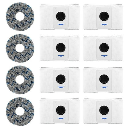 

Fule for Ecovacs for Deebot T20 Omni/X1 Omni 8 Dust Bags 4 Wiping Cloth