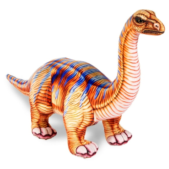 Real Planet 17.5" Dinosaur Plush Toy - Dinosaur Stuffed Animals, Dino Plushie, Stuffed Dinosaur Plush, Little Boy Dinosaur Toys, (Brown Apatosaurus, 17.5")