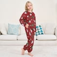 thumbnail image 6 of Fluffy Pajamas Set Fuzzy Winter Warm Pj Sets Pullover Tops and Long Pants Cute Pink Strawberry Pattern X-Small, 6 of 8