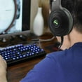 thumbnail image 2 of MiiU (TM) Black Dolby 7.1 Surround USB LED Lighting Over-Ear Gaming Headphone Headset Headband with Mic for PC Computer Game With Volume Control, 2 of 7