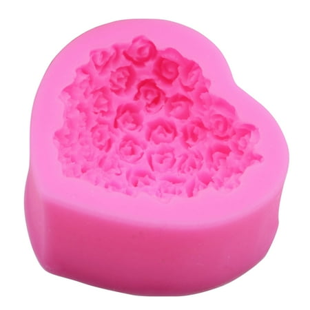 

Love Heart Rose Silicone Cake Mold 3D Flower Chocolate Mold Jelly Candy Dessert Decoration Baking Tool Moulds