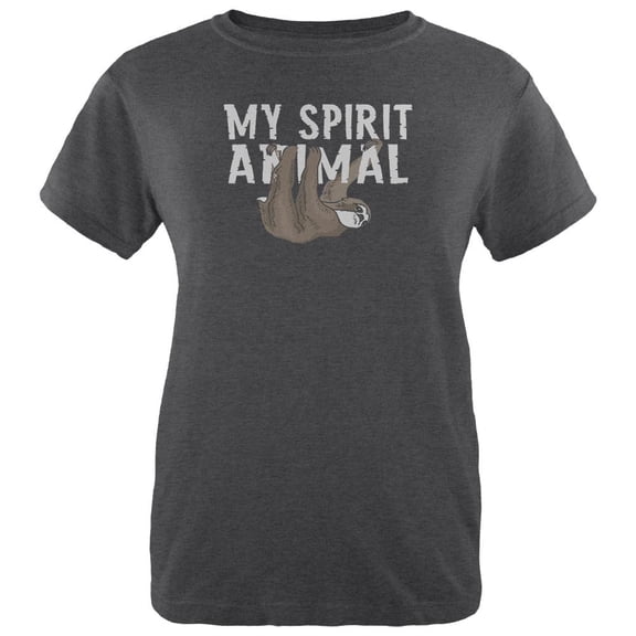 Sloth is My Spirit Animal Womens Soft Heather T Shirt Deep Heather 2XL