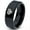 Black Bevel Polish Tungsten, variant on Tungsten Heart Shaped Basketball Ball Band Ring 8mm Men Women Comfort Fit Black Dome Polished