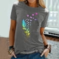 thumbnail image 2 of Gibobby Camisa&nbsp;Moda Mujer Mujeres Blouse Top Round Neck con estilo T camisas（Gris， XXL), 2 of 5