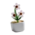 thumbnail image 2 of Adorno de flores de vidrio Figuras de plantas en macetas artificiales Decoración de la mesa de la colección del centro de decoración del hogar para la Rosa, 2 of 8