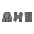 thumbnail image 5 of Wipya Winter Hat Gloves and Scarf Set for Women Fleece Lined Knit Ensemble Cozy Cold Weather Accessories Matching Outfit Grey, 5 of 6