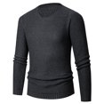 thumbnail image 4 of Men's Sweater Coat Loose Round Neck Patterned Long Sleeve Knitted Pullover Casual Warm Outdoor Clothing, 4 of 4
