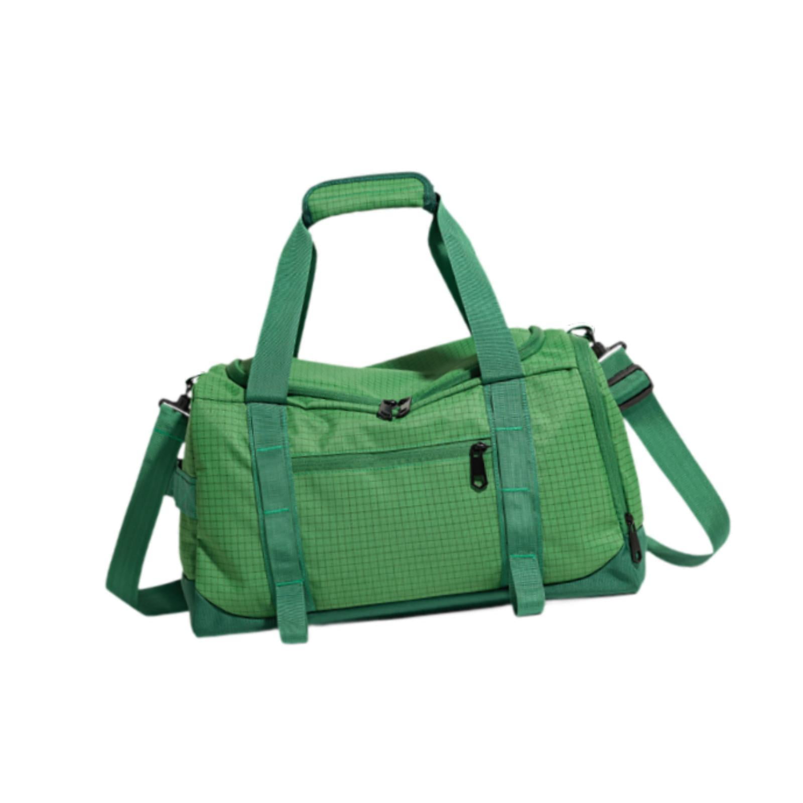 QccHieUs Gym Bag Fitness with Shoe Compartment Easy to Carry Tote Water Resistance Sports Green