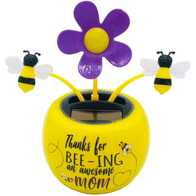 Solar Dancing Flower, Solar Swinging Figures Solar Powered Dancing Flower Toy for Car Interior Decoration, Eco-Friendly Bobblehead Solar Dancing Flowers in Colorful Pots