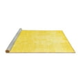 thumbnail image 2 of Ahgly Company Machine Washable Indoor Square Solid Yellow Modern Area Rugs, 6' Square, 2 of 4