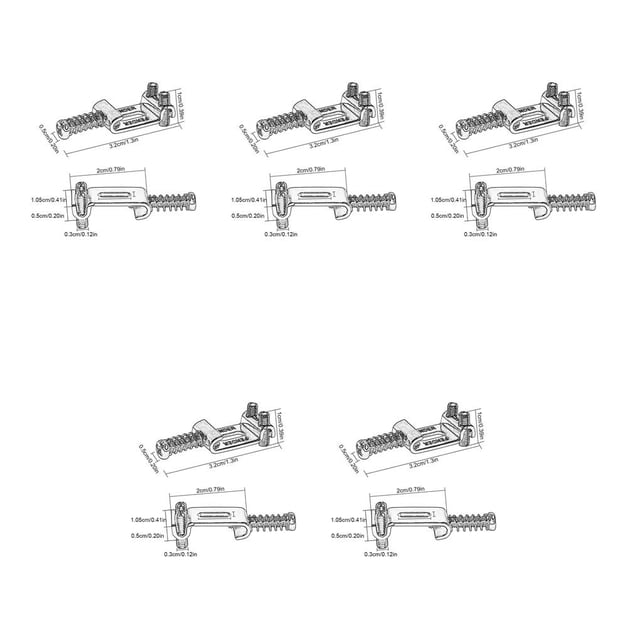 yingyy 6 Pcs Guitares Électriques Trémolo à Roulettes Pont Selle Pièce de Rechange Accessoire Performance Concert Spectacle comme Images 5Set