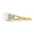 thumbnail image 4 of Finest Gold 14K Yellow Gold Diamond & Freshwater Cultured Pearl Ring - Size 7, 4 of 6