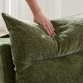 thumbnail image 5 of Single Chair Sofa Lounge Chair with Backrest, Fully Compressed Armless Chair, One-Piece Memory Foam, Removable Washable Cover, Modern Lazy Sofa for Living Room, Bedroom, Office, Green, 5 of 8