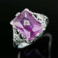 thumbnail image 2 of WBQF Elegant Women 925 Silver Plated Cubic Zircon Ring Jewelry Wedding Gift Sz 6-10-Style_32-10, 2 of 4
