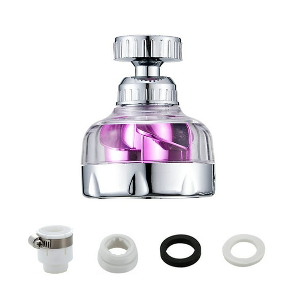 Ruiboury Faucet Aerator Mixer Fan Sink Extension Washing Bubbler Flexible Detachable Washable Plastic Basin Sprayer Replacement Part Short Type