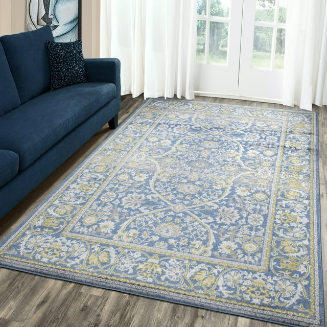 A2Z Monaco 1993 Floral Traditional Soft Medium Office Area Rug Tapis Carpet (5x7 7x9 8x10)