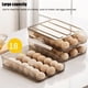 thumbnail image 3 of Porta Huevos para Refrigerador Translúcido Apilable Cajas de Almacenamiento de Huevos para Nevera Contenedor de Huevos Rodante Automático Bandeja de Huevos con Cubierta ANGGREK  Otros, 3 of 8