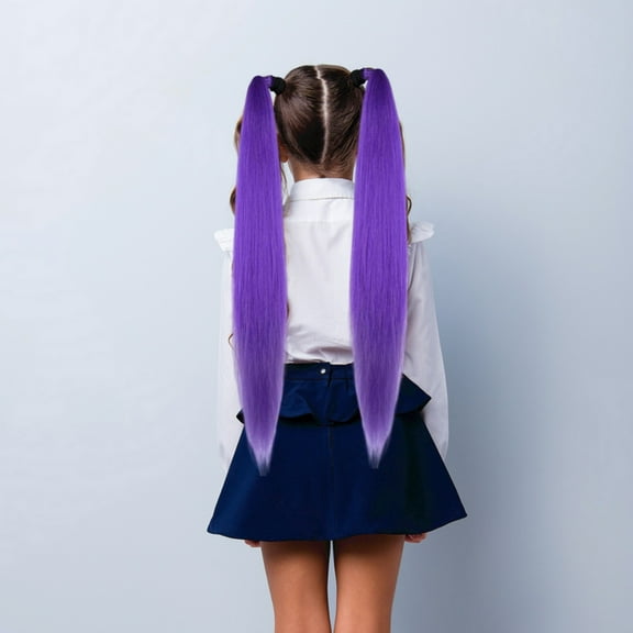 Purple Braiding Hair Extensions-26Inch Synthetic Pre Stretched Braiding Hair- Purple Hair Briads As Rumi Hair Style (Purple,