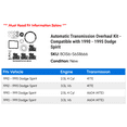 thumbnail image 2 of Automatic Transmission Overhaul Kit - Compatible with 1990 - 1995 Dodge Spirit 1991 1992 1993 1994, 2 of 2