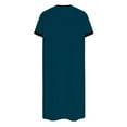 thumbnail image 4 of lmcalzta Mens Nightgown Short Sleeve Lounge Sleep Shirt Pajama Nightshirt Comfy Nightwear S-5XL, 4 of 5