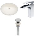 thumbnail image 1 of 19.75-in. W CUPC Oval Bathroom Undermount Sink Set In Biscuit - Chrome Hardware - Overflow Drain Incl. AI-13249, 1 of 8
