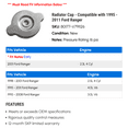 thumbnail image 2 of Radiator Cap - Compatible with 1995 - 2011 Ford Ranger 1996 1997 1998 1999 2000 2001 2002 2003 2004 2005 2006 2007 2008 2009 2010, 2 of 2