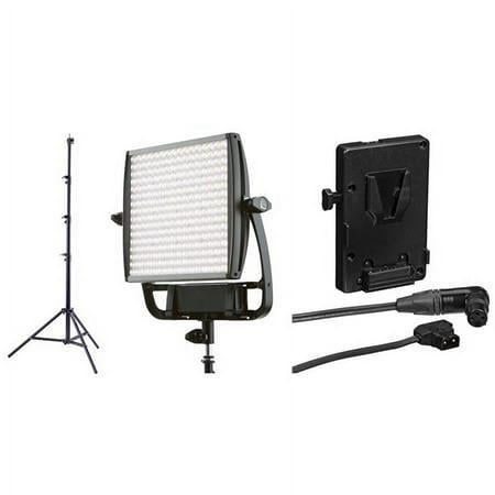 Image of Astra 6X Bi-Color Next Generation LED Light Panel 105W - Bundle With Litepanels V-Mount Battery Bracket Flashpoint Pro Air Cushioned Heavy Duty Light Stand 9.5