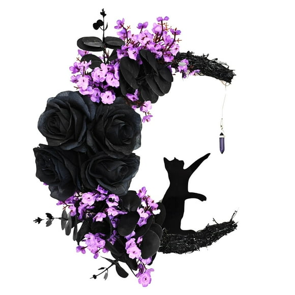 Wicker Heart Fall Front Porch This Is Us Letters Welcome Dog Sign for Front Door Wire for Hanging Wreaths Moon Cat Wreath With Flowers And Door Decoration Moon Cat Home