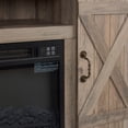 thumbnail image 4 of Farmhouse Classic Media TV Stand for TV up to 50",Antique Entertainment Center with 18" Electric Fireplace,Television Stands with Open and Closed Storage Space,Gray Wash, 4 of 7