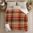 thumbnail image 5 of autumn celebration Pumpkin Bat Autumn Plaid, Festive autumn celebration Scene, Warm Flannel Blanket for Ranch House and Living Room, Art Lovers autumn celebration Gift, Festive Home Decor, 5 of 9
