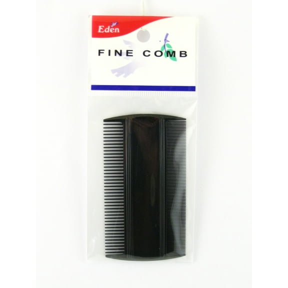 Eden 3-1/4" Black Fine Tooth Hair Comb - 1 Ct.