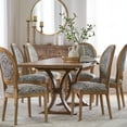 thumbnail image 2 of GDF Studio Dason French Country Fabric Upholstered Wood 7 Piece Dining Set, Black and White Print and Natural, 2 of 13