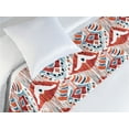 thumbnail image 3 of Ethnic Bed Runner, Ikat Style Watercolor Design Ornaments with Bohemian Influences, Decorative Accent Bedding Scarf for Hotels Homes & Guest Rooms, Twin, Vermilion Sea Blue and White, by Ambesonne, 3 of 3