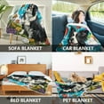 thumbnail image 7 of Wobogo Smiling Border Collie Flannel Fleece Bed Blanket as Bedspread Coverlet Sofa blankets (50x60in) Soft Lightweight Warm and Cozy, 7 of 7