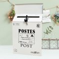 thumbnail image 4 of YAOMOBB School Suggestion Box Rustic Style Mailbox Suggestion Box Wall Mounted Secure Vibrant Color Workplace Feedback Box with Locking, 4 of 7
