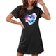 thumbnail image 4 of Camisón corto de talla grande para mujer, camisón de manga corta con estampado de pecho a la moda, camisón para mujer, 4 of 7