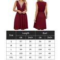 thumbnail image 2 of Vestido De Mujer Vestido de verano para mujer, vestido elegante con bolsillo, sencillo para fiestas navideñas (rojo vino L) Ygjytge para Mujer Vino rojo T XXL, 2 of 8