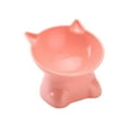 thumbnail image 3 of Raised Cat Bowl Pet Feeding Dish Lightweight Dog Bowl Protection Cervical Tilted Pet Feeder Elevated Cat Food Bowl for Small Medium Dogs Pink, 3 of 9