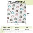 thumbnail image 2 of Boho Flowers Design Stretch Tablecloth with Secure Hem for Dining Table Decor, 2 of 6