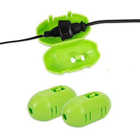 

2 Pcs Outdoor Extension Cord Cover Green Extension Cord Protective Cover for Electric Tools SureCord Extension Cord Seal Cover Indoor & Outdoor for Electric Leaf Blower Trimmers and Power Tools